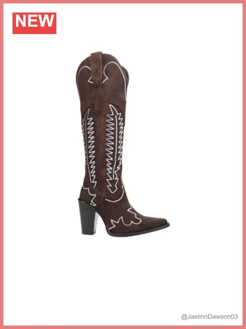 Dingo Suede Over the Knee Boots Snip Toe Block Heel Casual